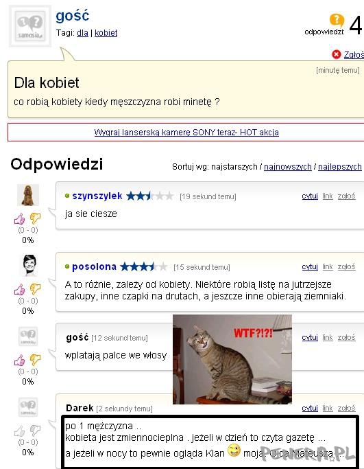 Co robią kobiety kiedy męszczyzna robi minetę