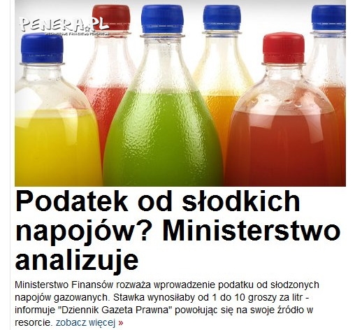 Podatek od słodkich napojów