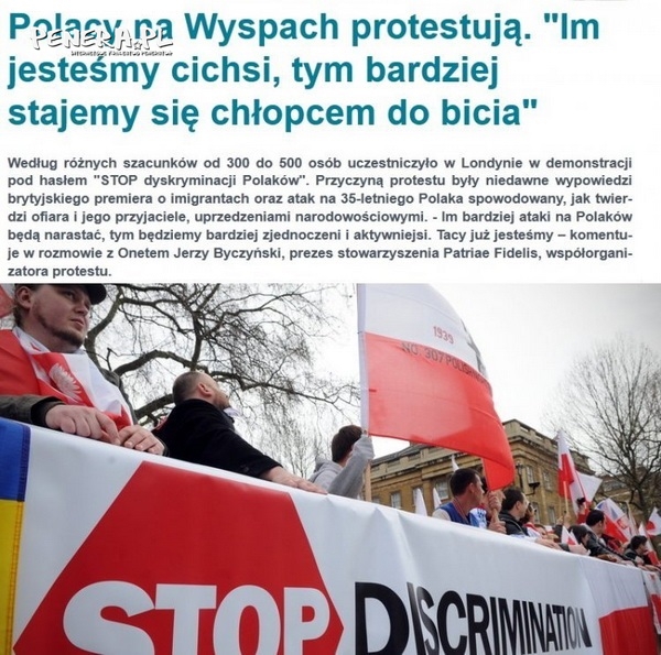 W Anglii Polacy potrafią protestować