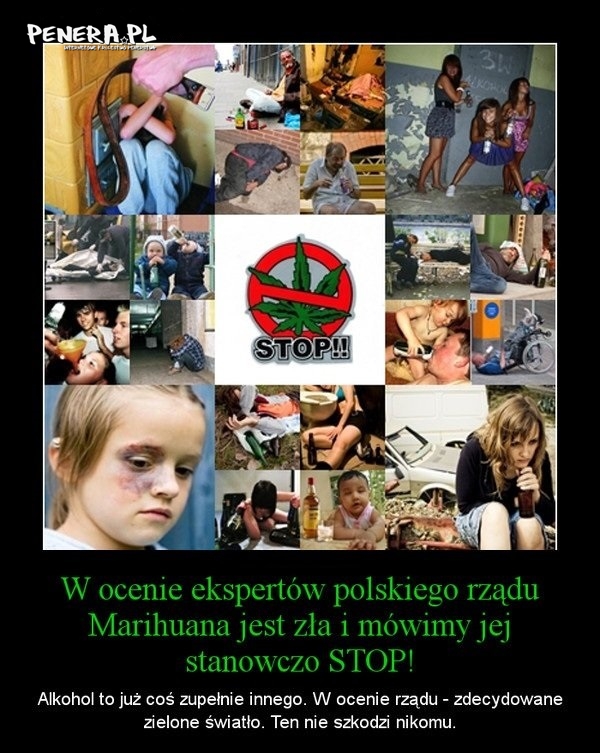 Dlaczego Marihuana jest zła a alkohol dobry?