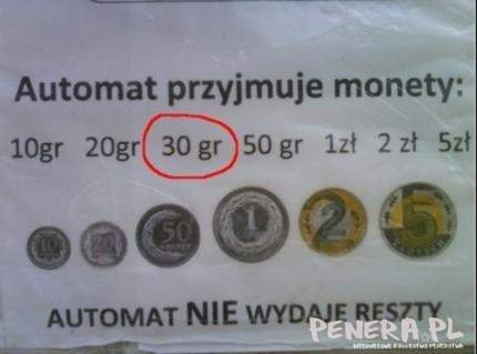 Ma ktoś może monetę?