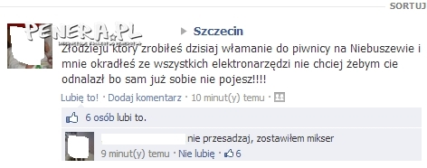 Szczeciński przekaz do złodzieja