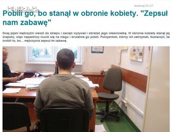 Bicie kobiety uznali za świetną zabawę