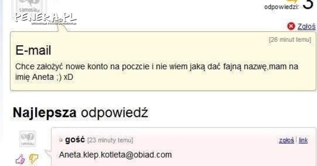 Podpowiedź na fajny email