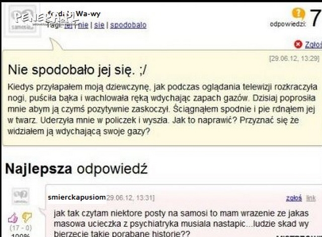 Jednak jej się nie spodobało