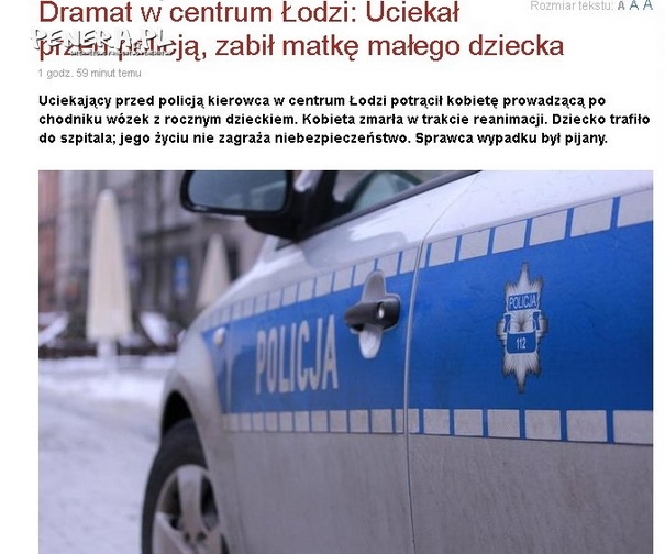 Zabił matkę małego dziecka  uciekał przed policją