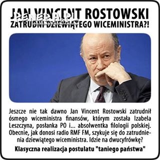 Rostowski realizuje program taniego państwa