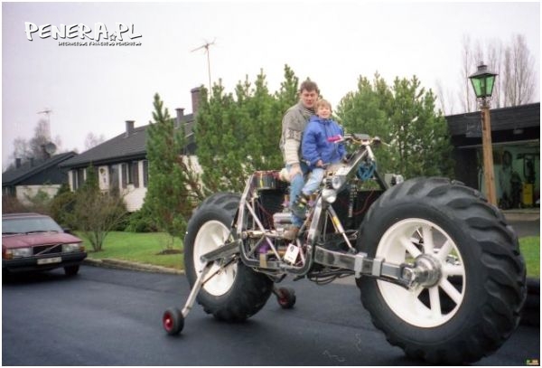 Zrobił dla synka motorynkę