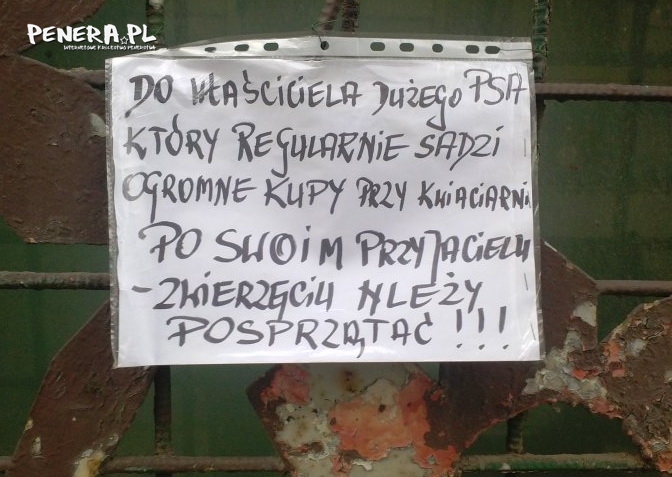 Informacja dla właściciela psa