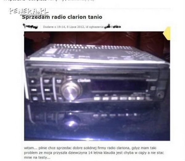 Radio Clarion tanio