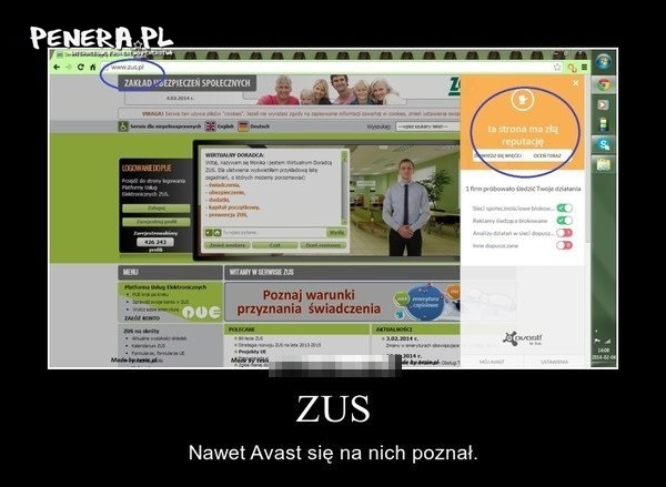 Nawet Avast poznał się na ZUSie