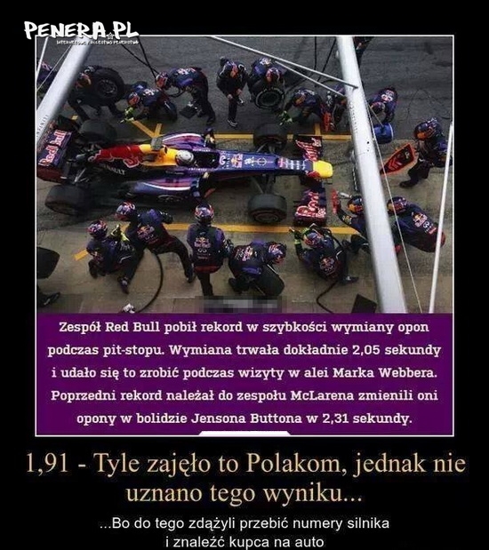 Polacy najszybsi na pit stopie