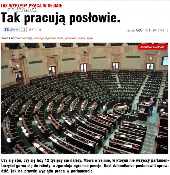 Tak wygląda praca w sejmie