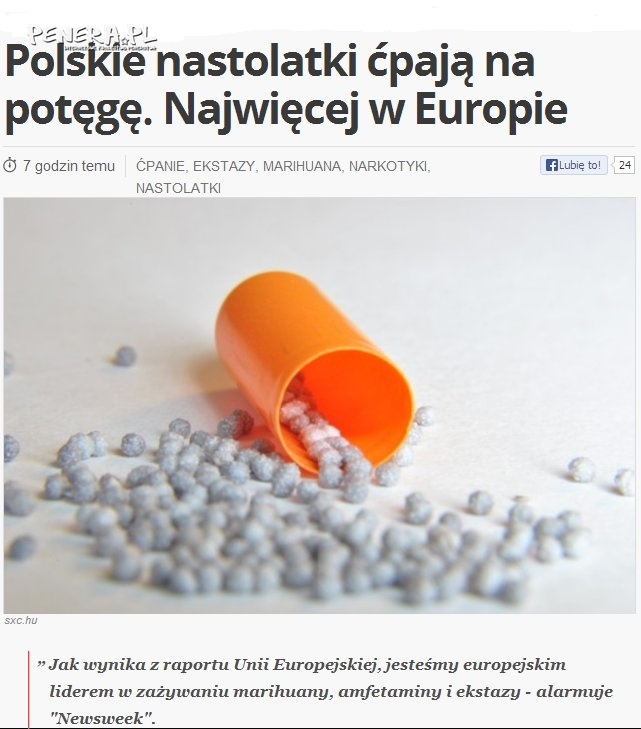 Polskie nastolatki ćpają na potęgę