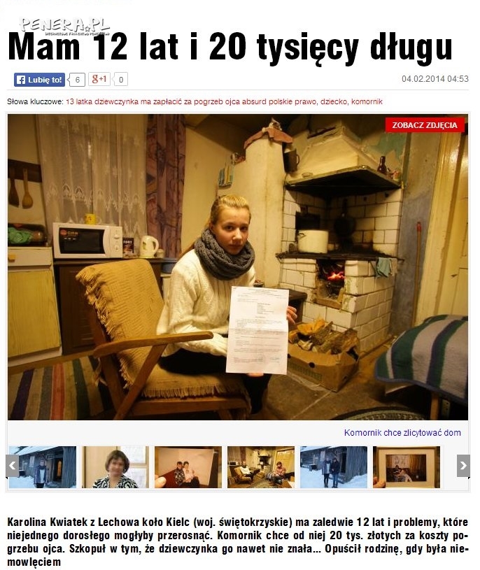 Ma 12 lat i 20 tysięcy długu