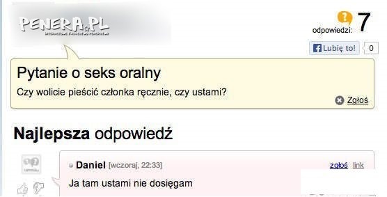 Nietypowe pytanie o seks oralny