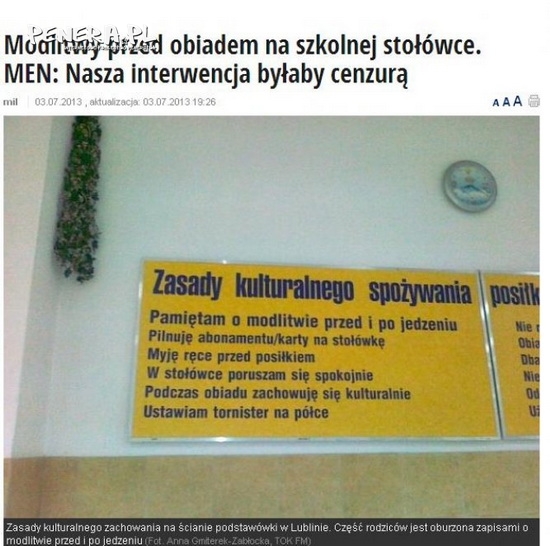 I pamiętaj o modlitwie przed obiadem