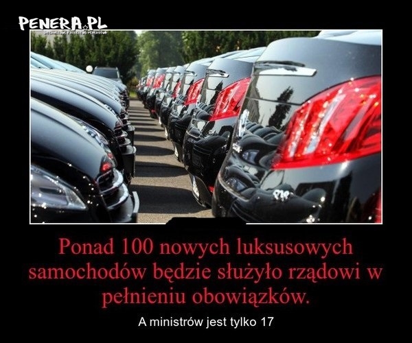 100 limuzyn na 17 ministrów