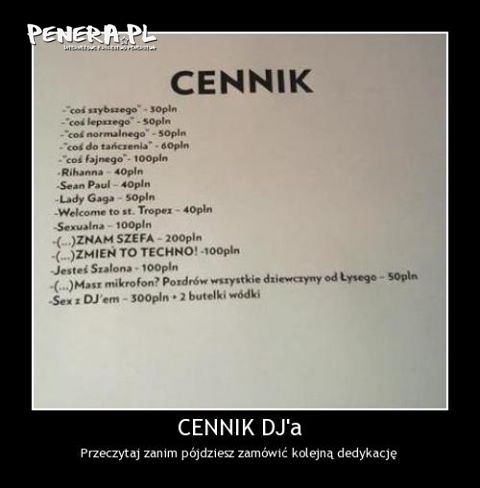 Cennik DJa